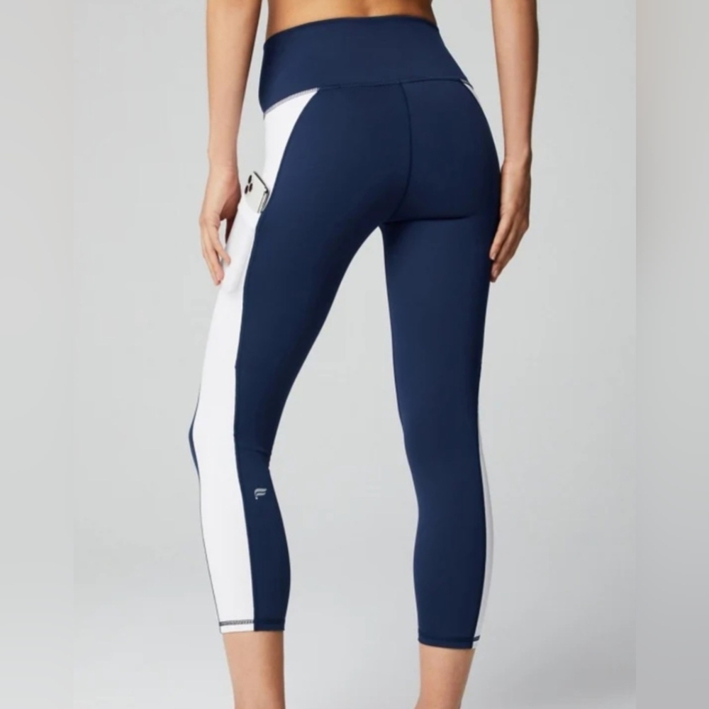 Fabletics Navy and White Leggings